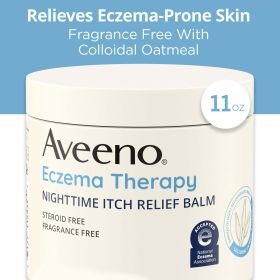 Aveeno Eczema Therapy Nighttime Itch Relief Balm, Fragrance-free, 11 oz